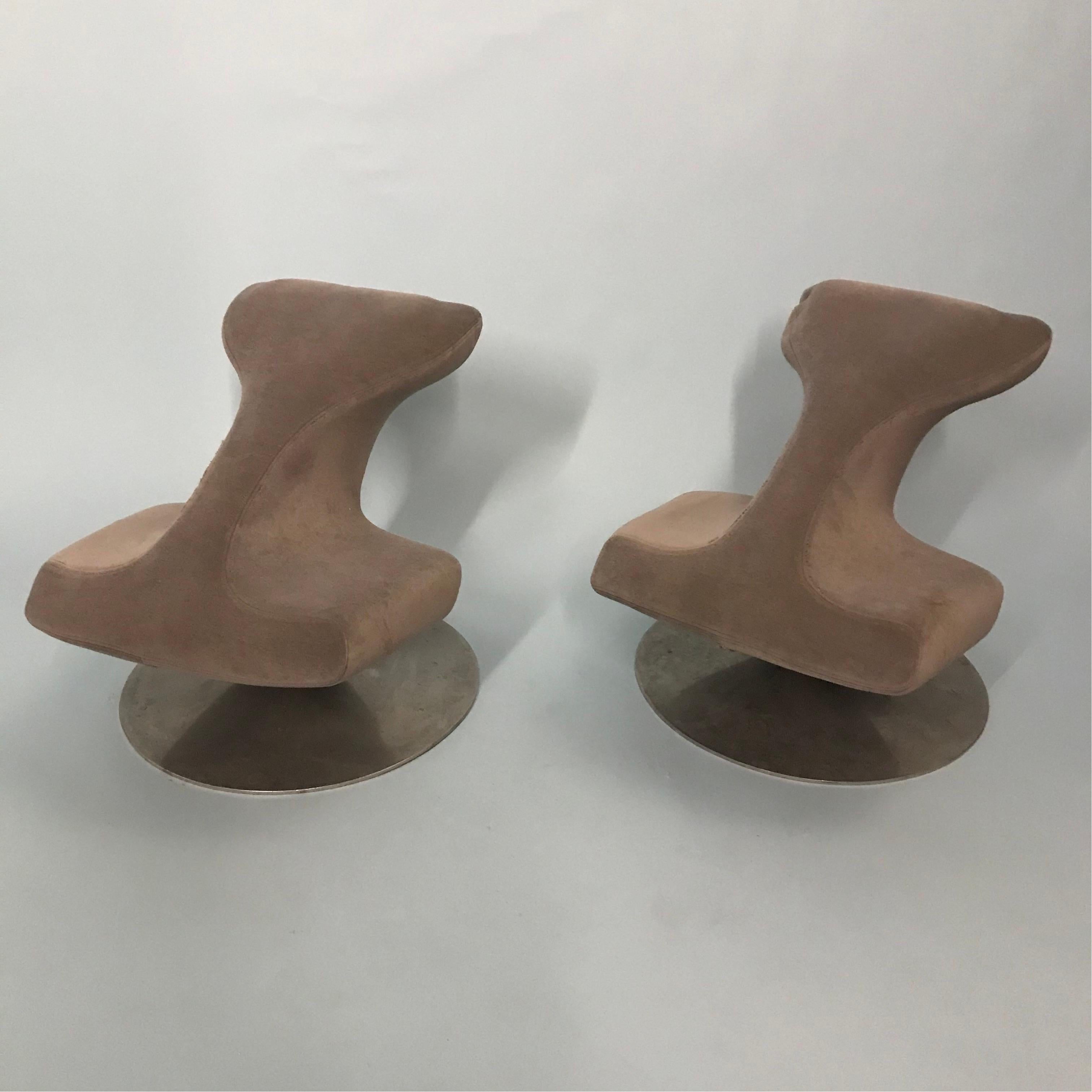 Metal A Pair of 1970’s Radical Modern French Kneeling Stools attributed to Artifort For Sale