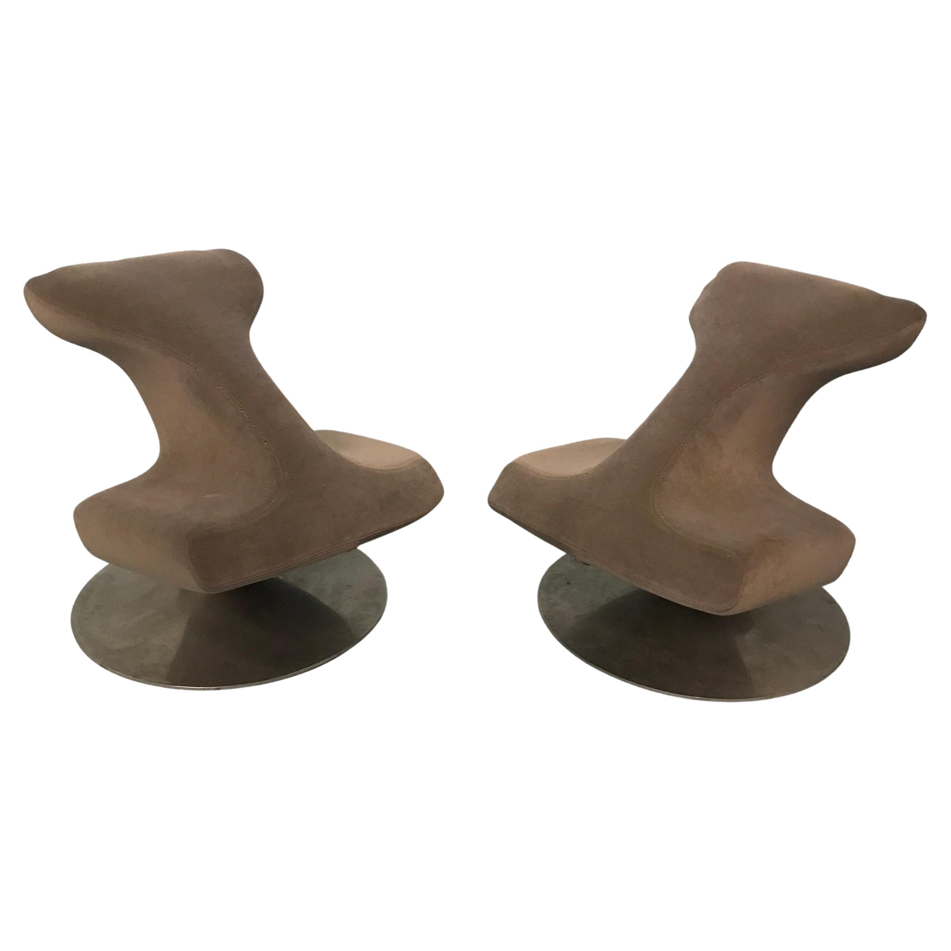 A Pair of 1970’s Radical Modern French Kneeling Stools attributed to Artifort For Sale
