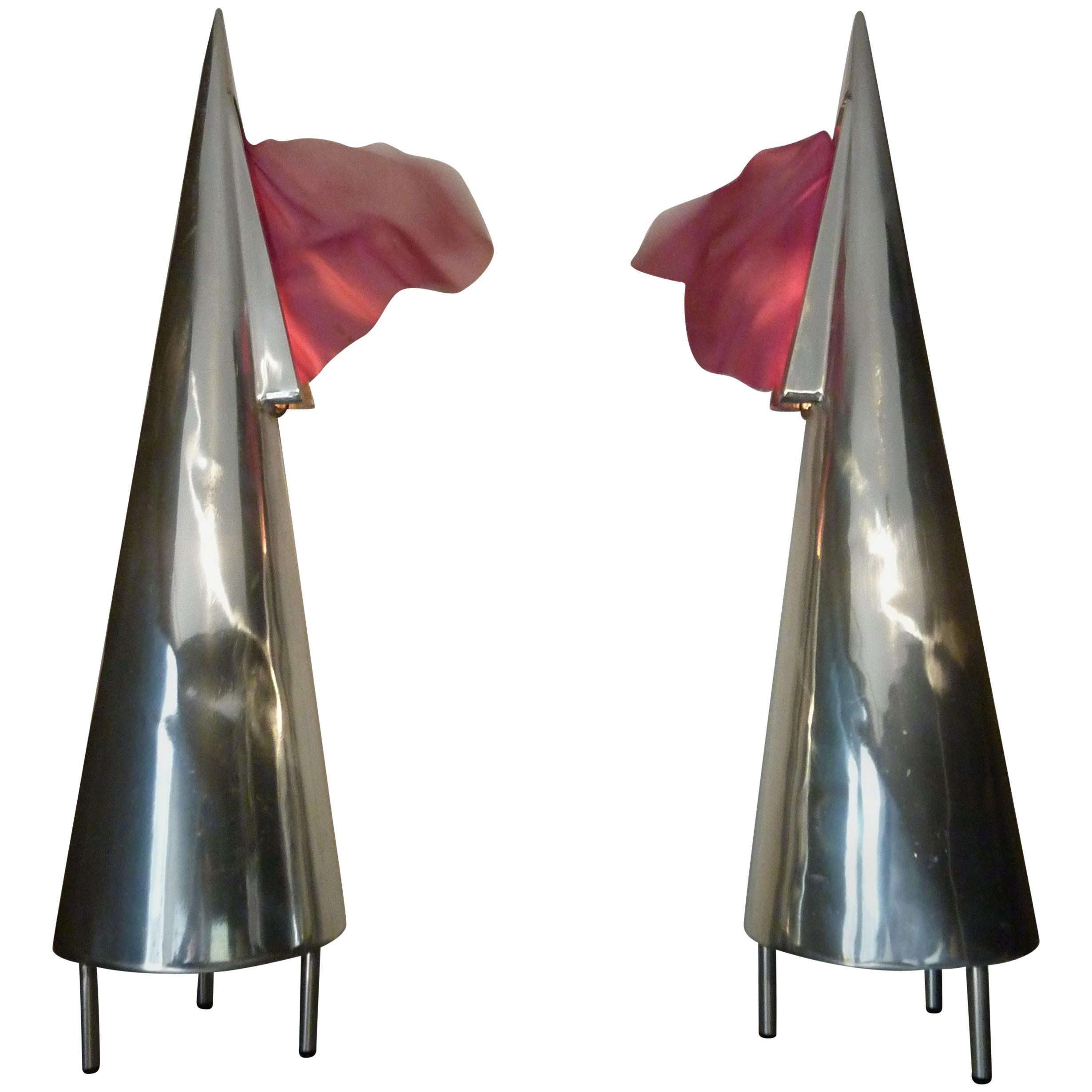 A Pair of 1981 Maestrale Table Lamps by Denis Santachiara For Sale