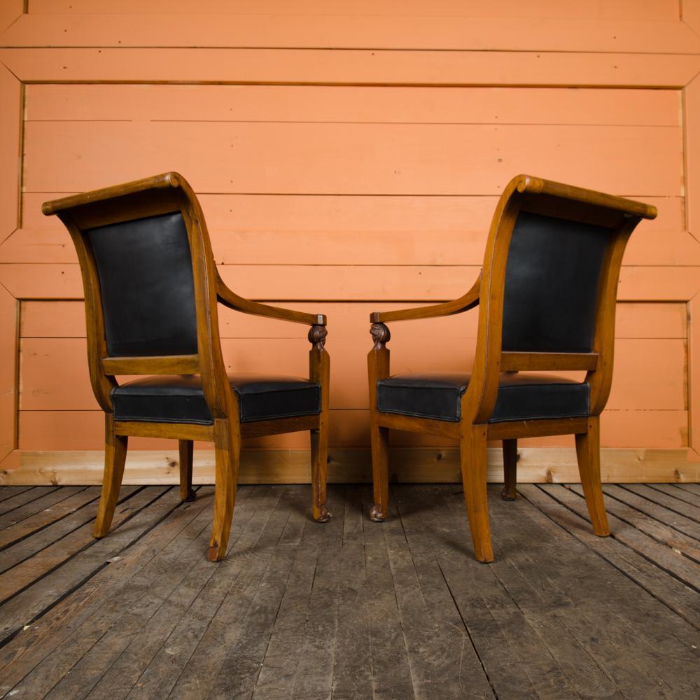XIXe siècle Paire de fauteuils du Consulat français Jacob Frres du 19ème siècle en vente