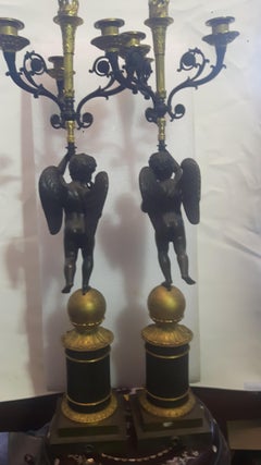 Pair of 19th Century 3-Light Candelabra