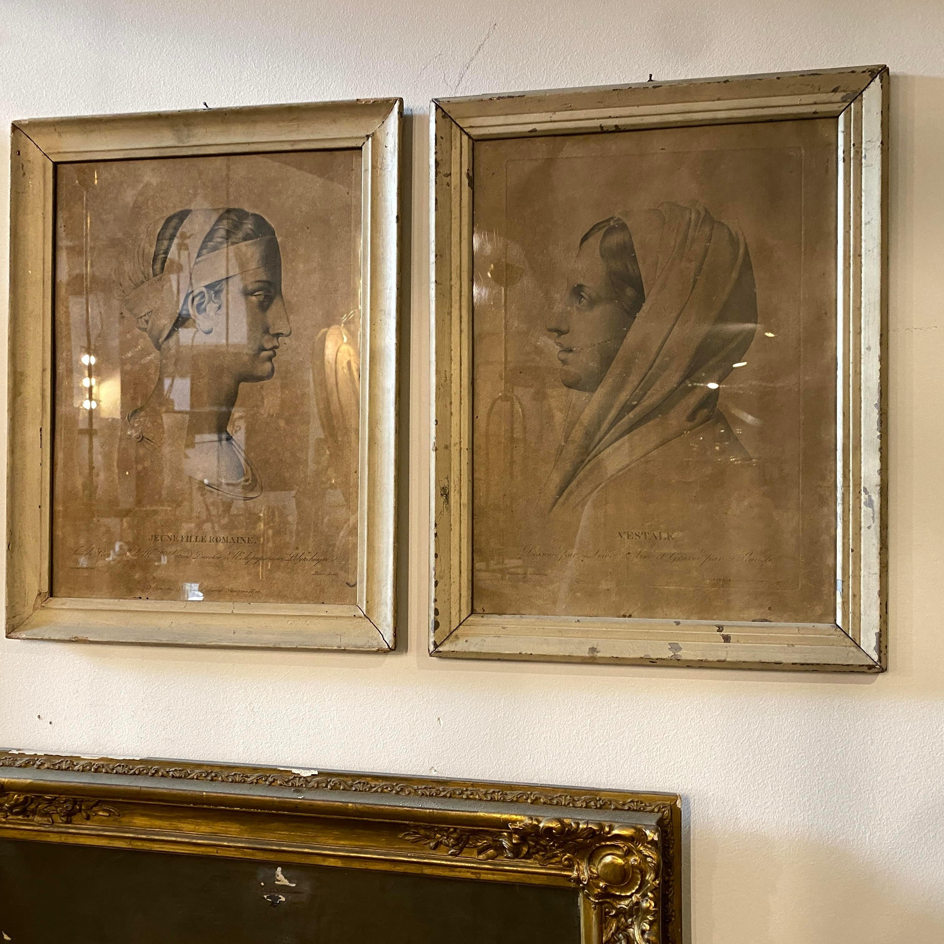 Pair of 19th Century Antique French Framed Prints 6