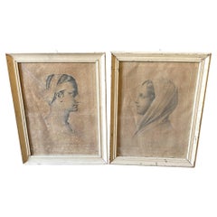 Pair of 19th Century Antique French Framed Prints