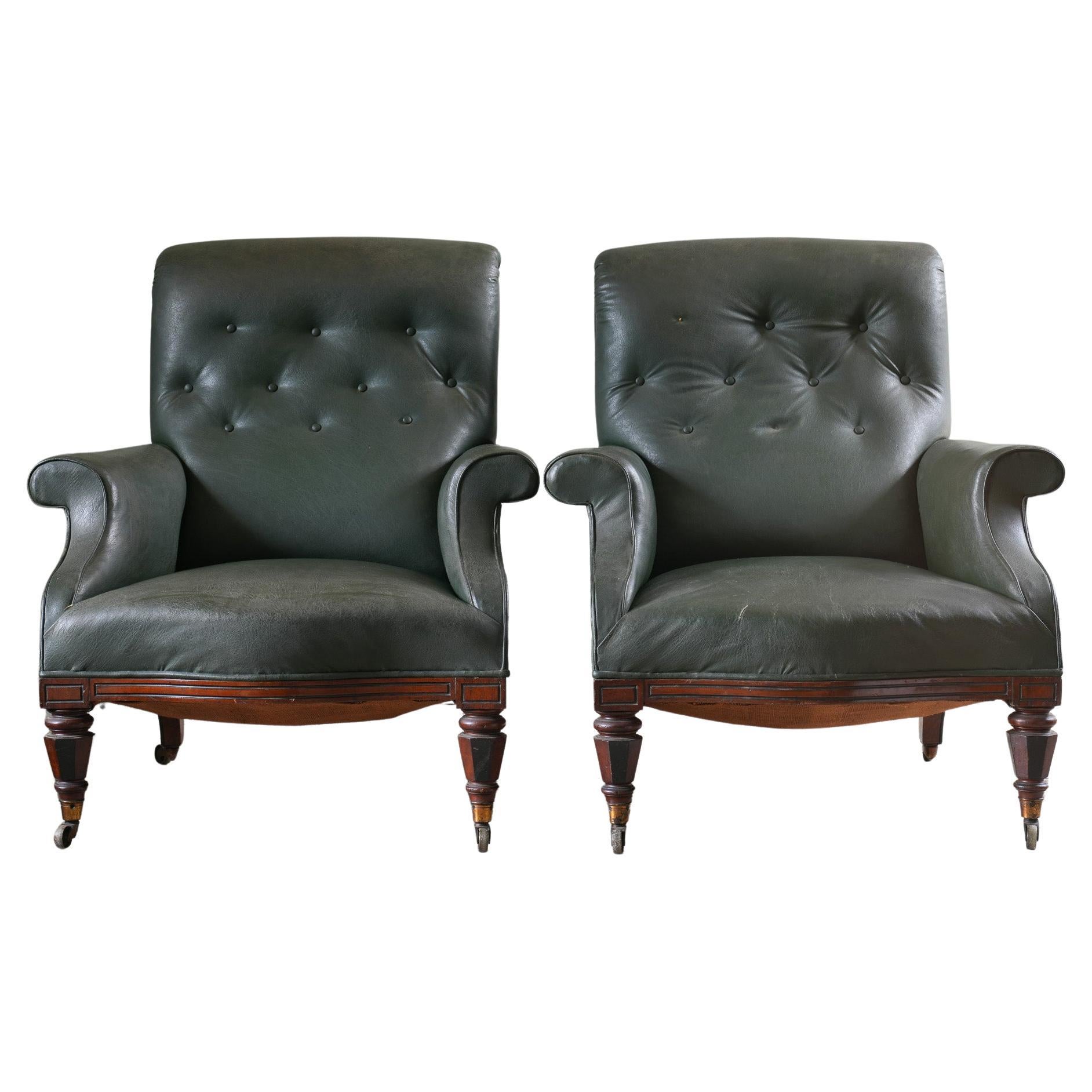 Paire de fauteuils du XIXe siècle par George Trollope en vente