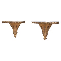 Pair of 19th Century Bracket Console Tables