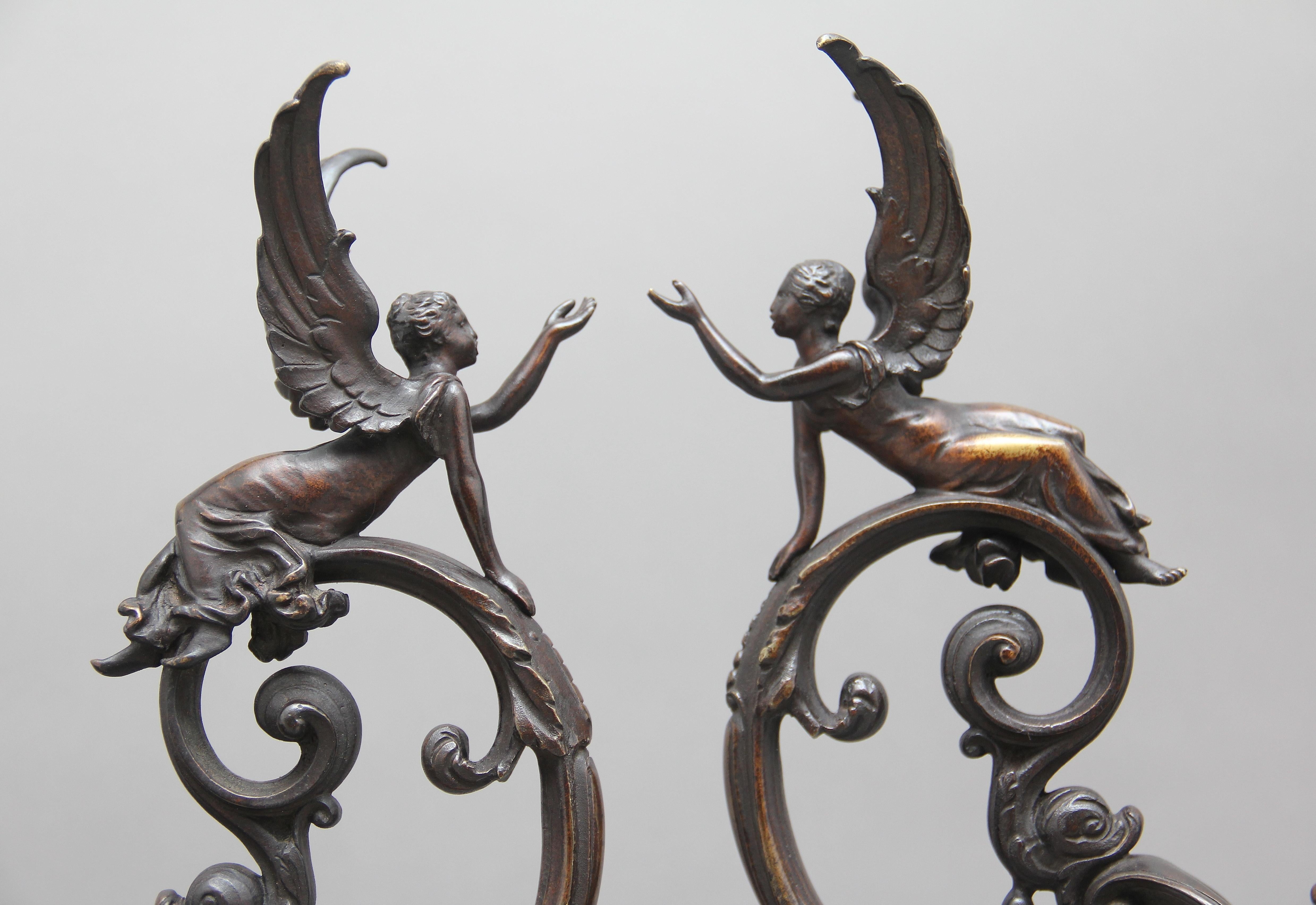 Pair of 19th Century Bronze and Marble Ewers 6