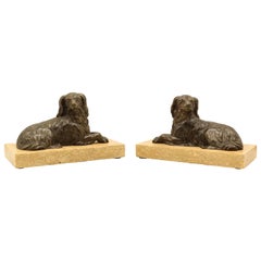 Pair of 19th Century Bronze Models of Dogs
