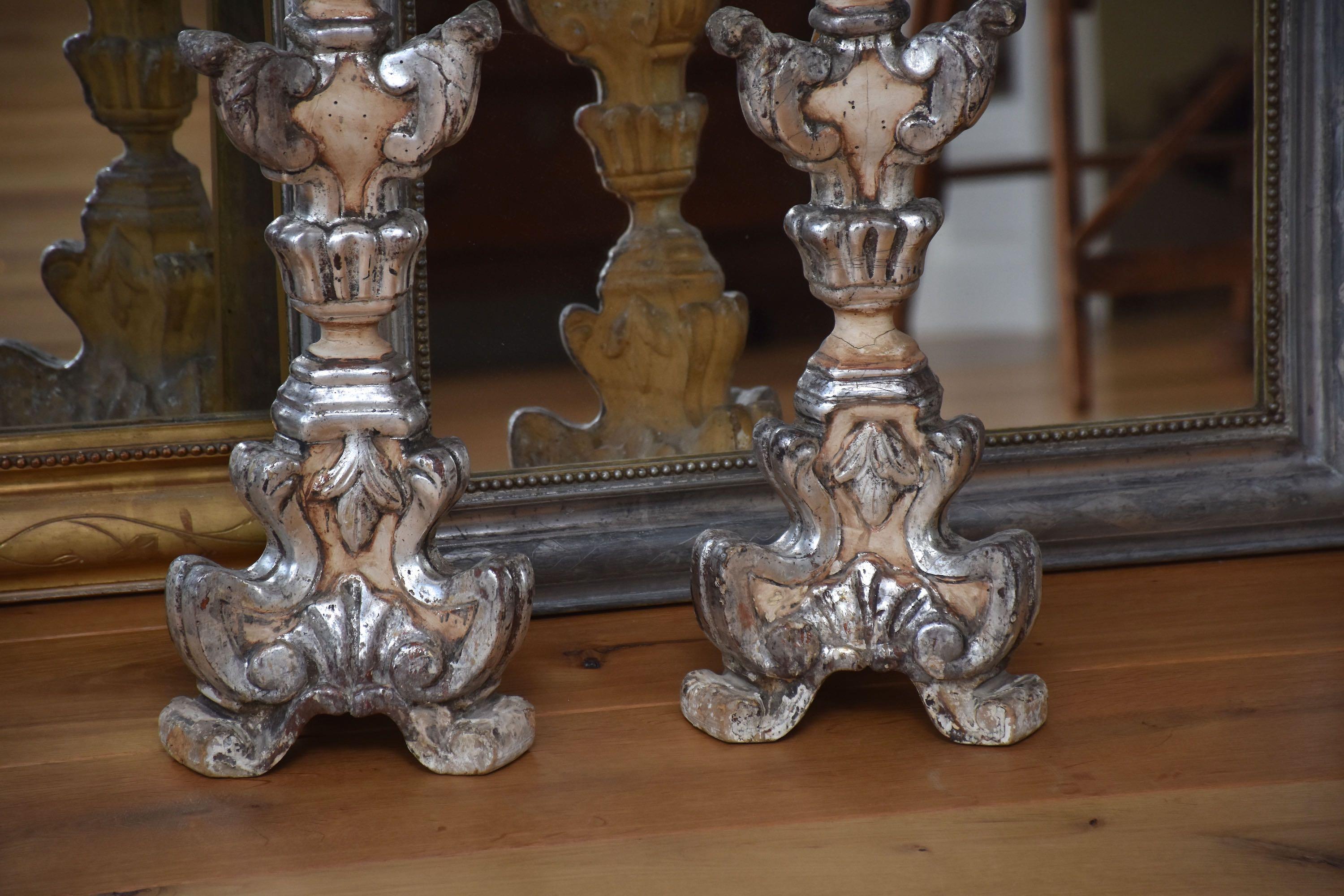 19th Century A pair of 19th century carved and gilded Italian torcheres For Sale