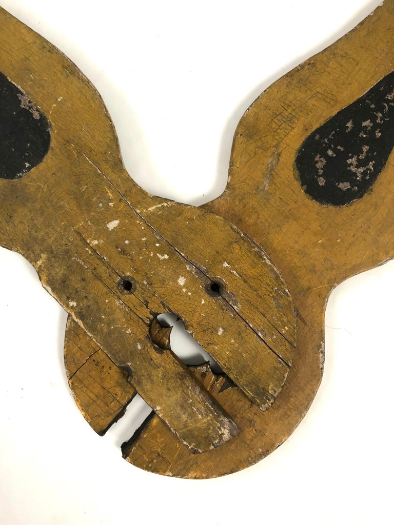 Pair of 19th Century Carved and Painted Wood Giant Clock Hands For Sale