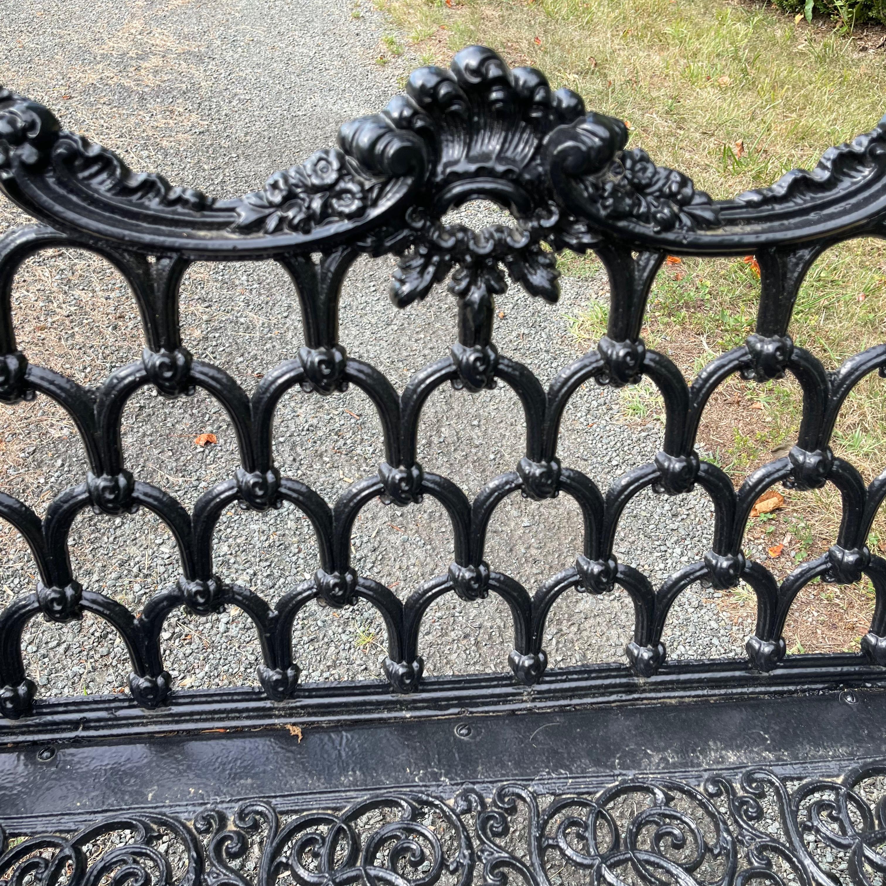 Pair of 19th Century Cast Iron Garden Benches 8