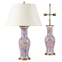 Pair of 19th Century Chinese Vases, Now as Lamps 