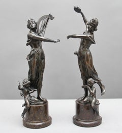 Pair of 19th Century Classical Bronze Figures