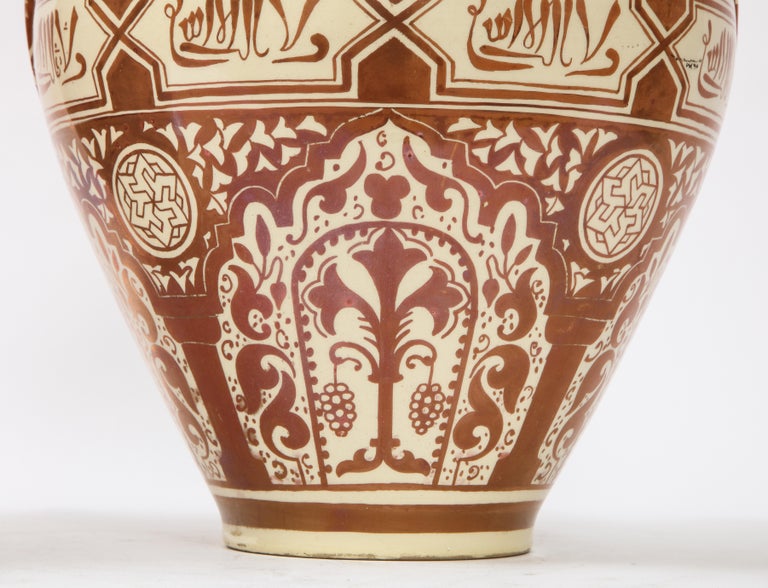Pair of 19th Century Continental Porcelain Orientalist/Moorish Alhambra Vases For Sale 12
