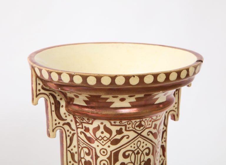 Pair of 19th Century Continental Porcelain Orientalist/Moorish Alhambra Vases For Sale 13