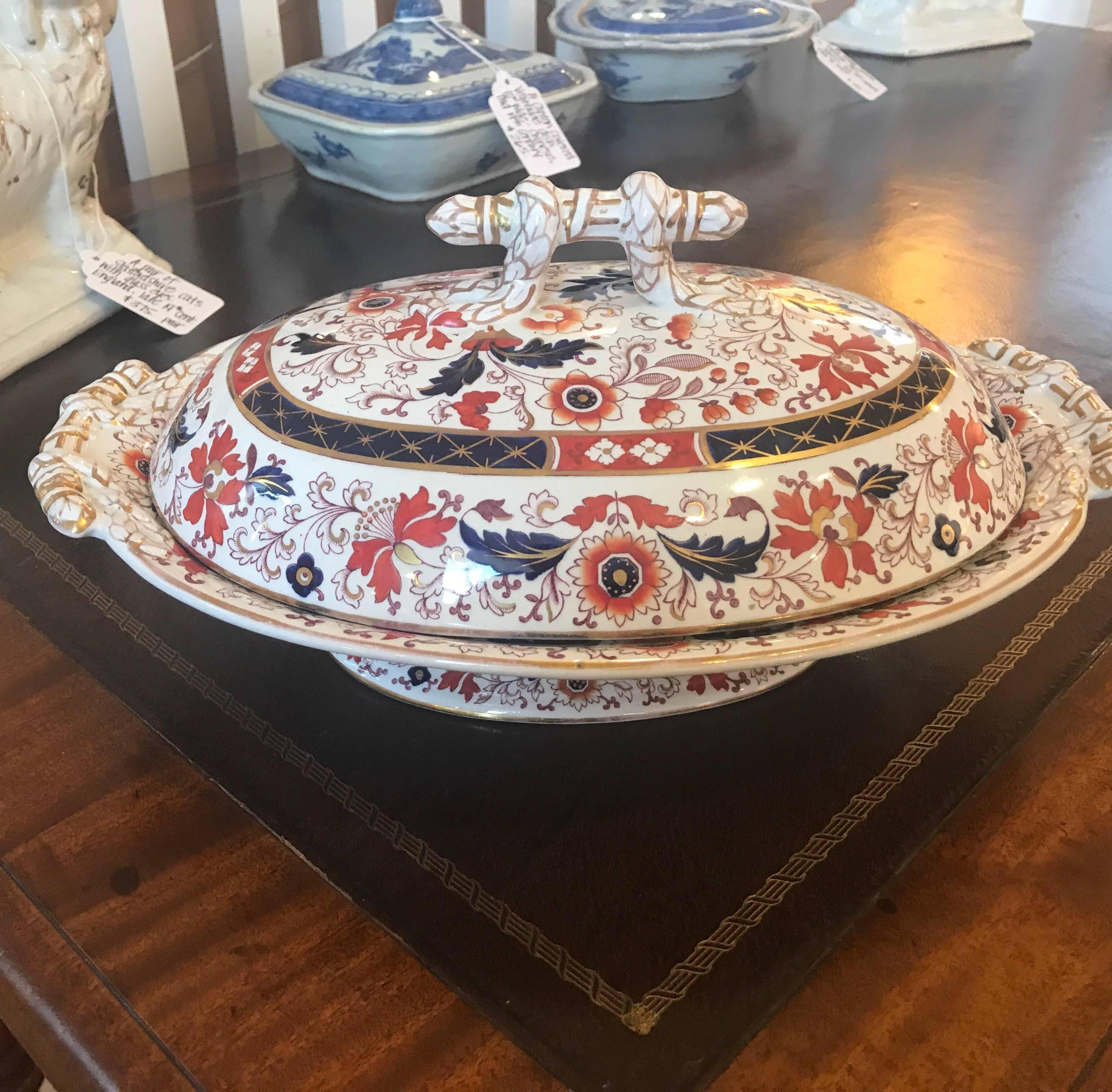 English Pair of 19th Century Covered Dishes