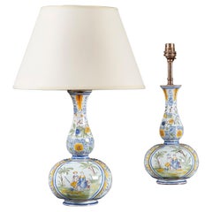 Pair of 19th Century Delft Vases as Lamps