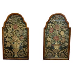 A Pair of 19th Century, English Framed Needlework Embroidery Panels