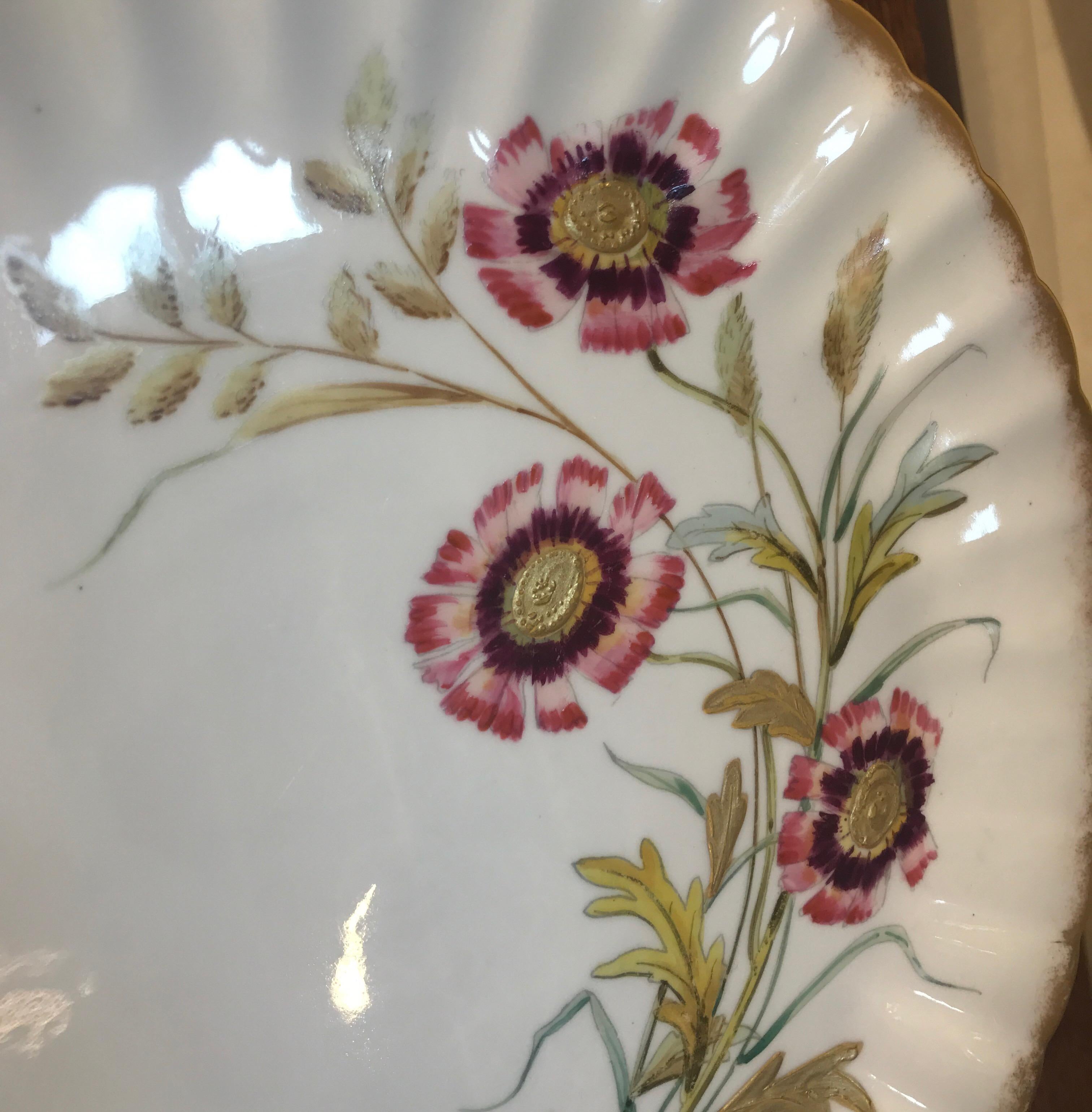 Pair of 19th Century English Hand Painted Compotes 3