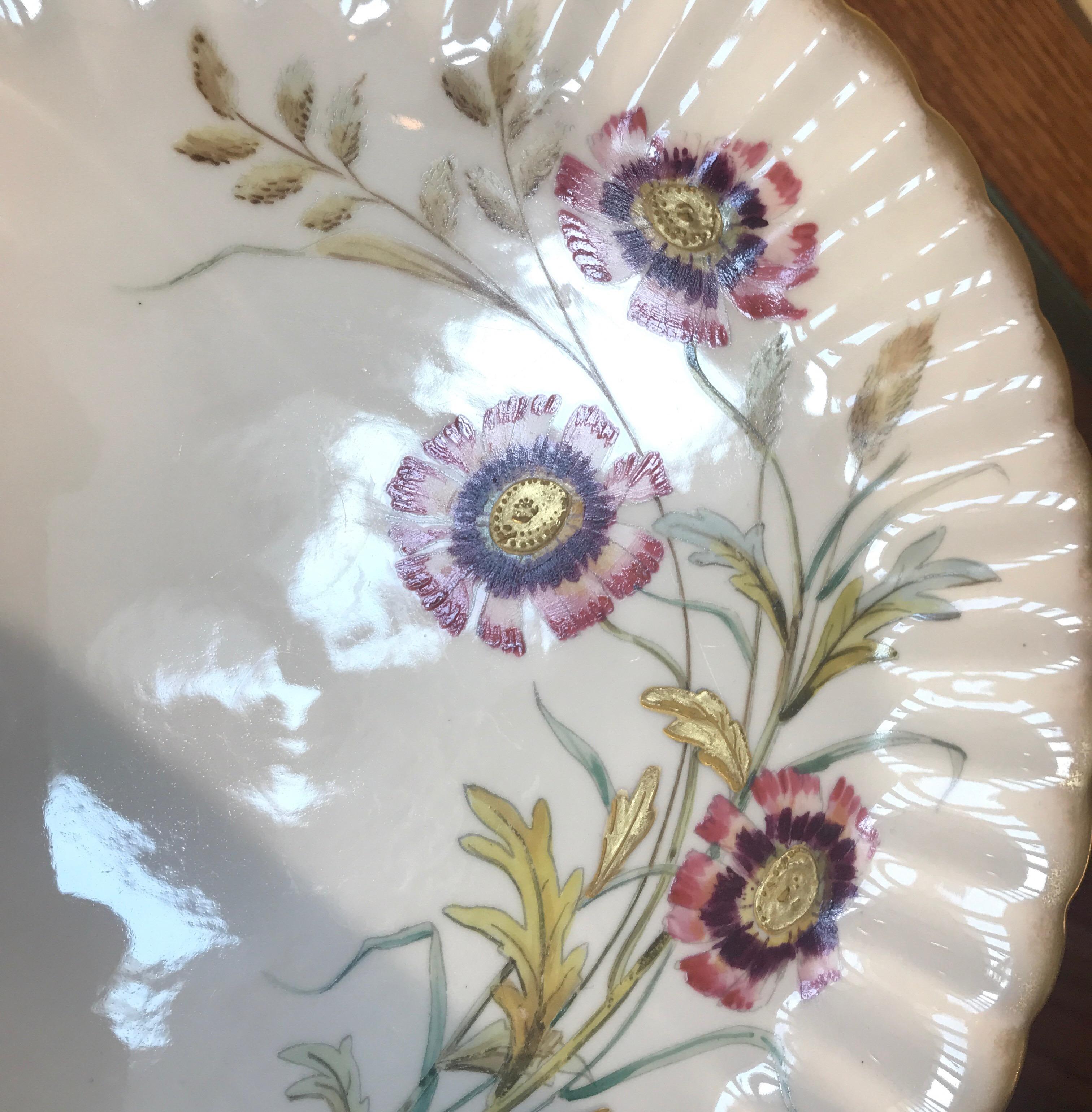 Pair of 19th Century English Hand Painted Compotes 6