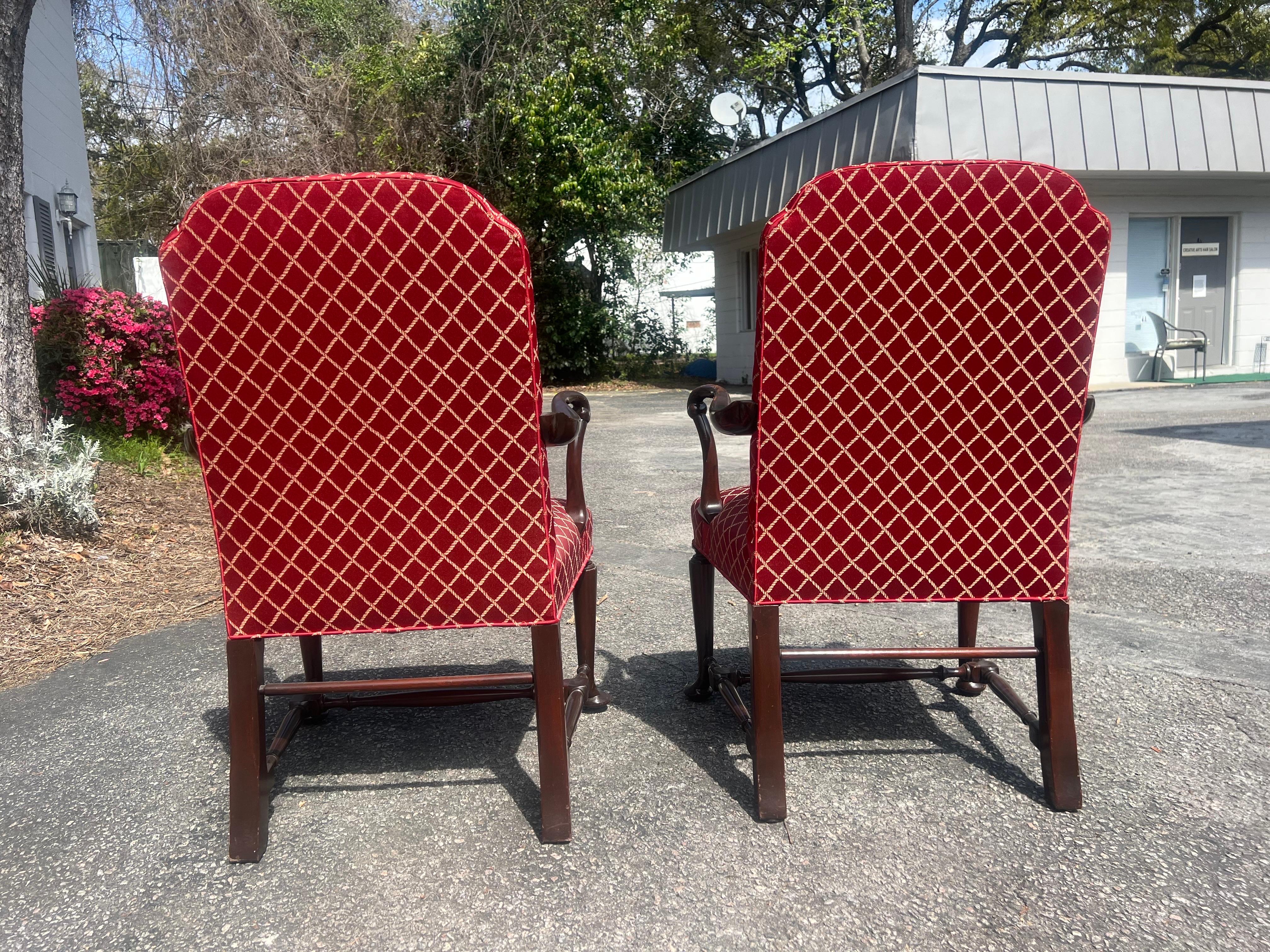 Pair of 19th Century English Queen Ann Chairs 2