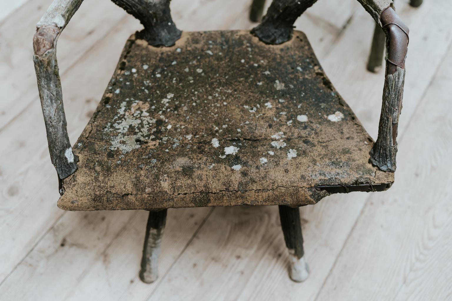 Pair of 19th Century Faux Bois Armchairs 1