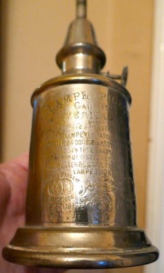 Pair of 19th Century French Brass Pigeon Lamps, and One Other