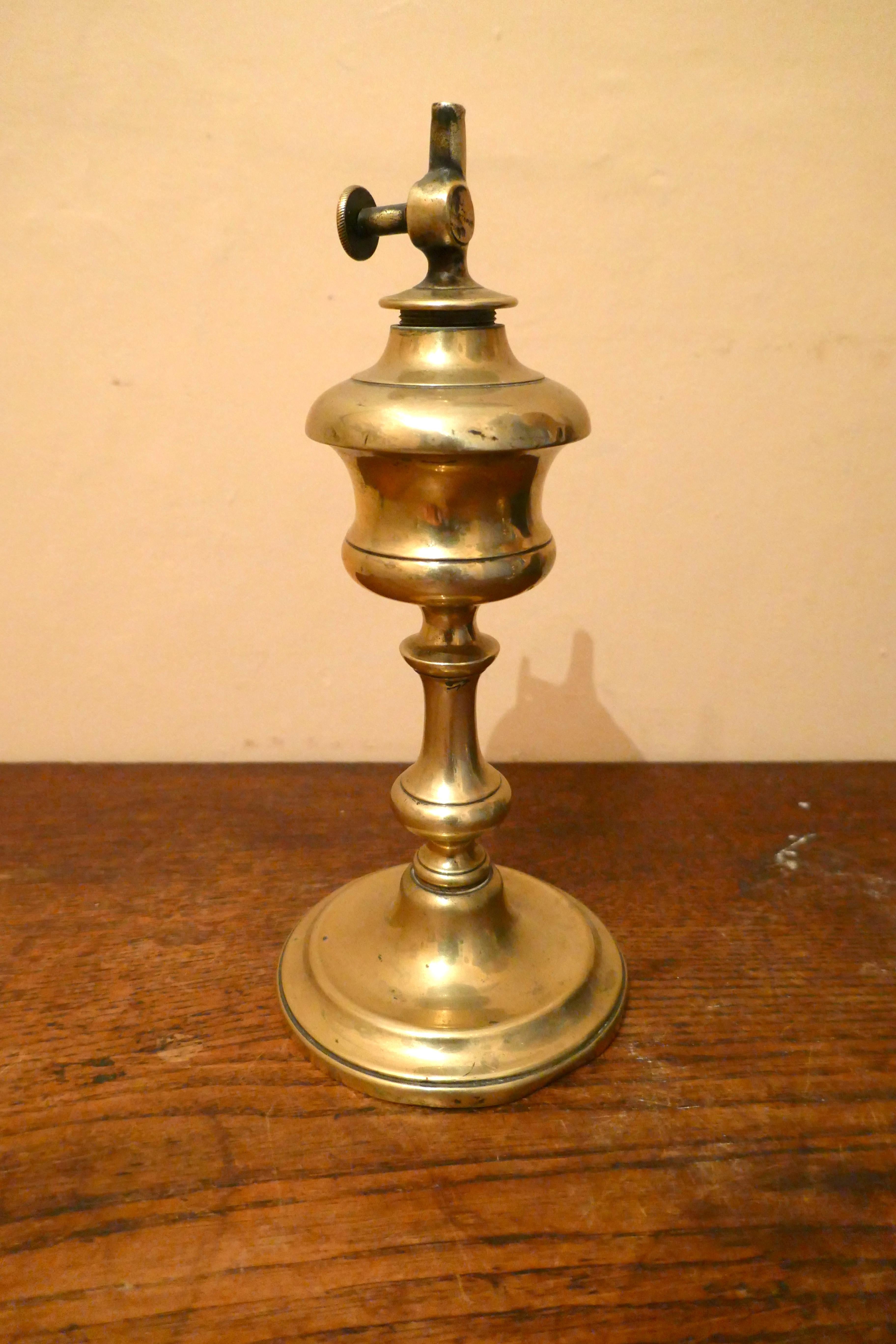 French Provincial Pair of 19th Century French Brass Pigeon Lamps, and One Other