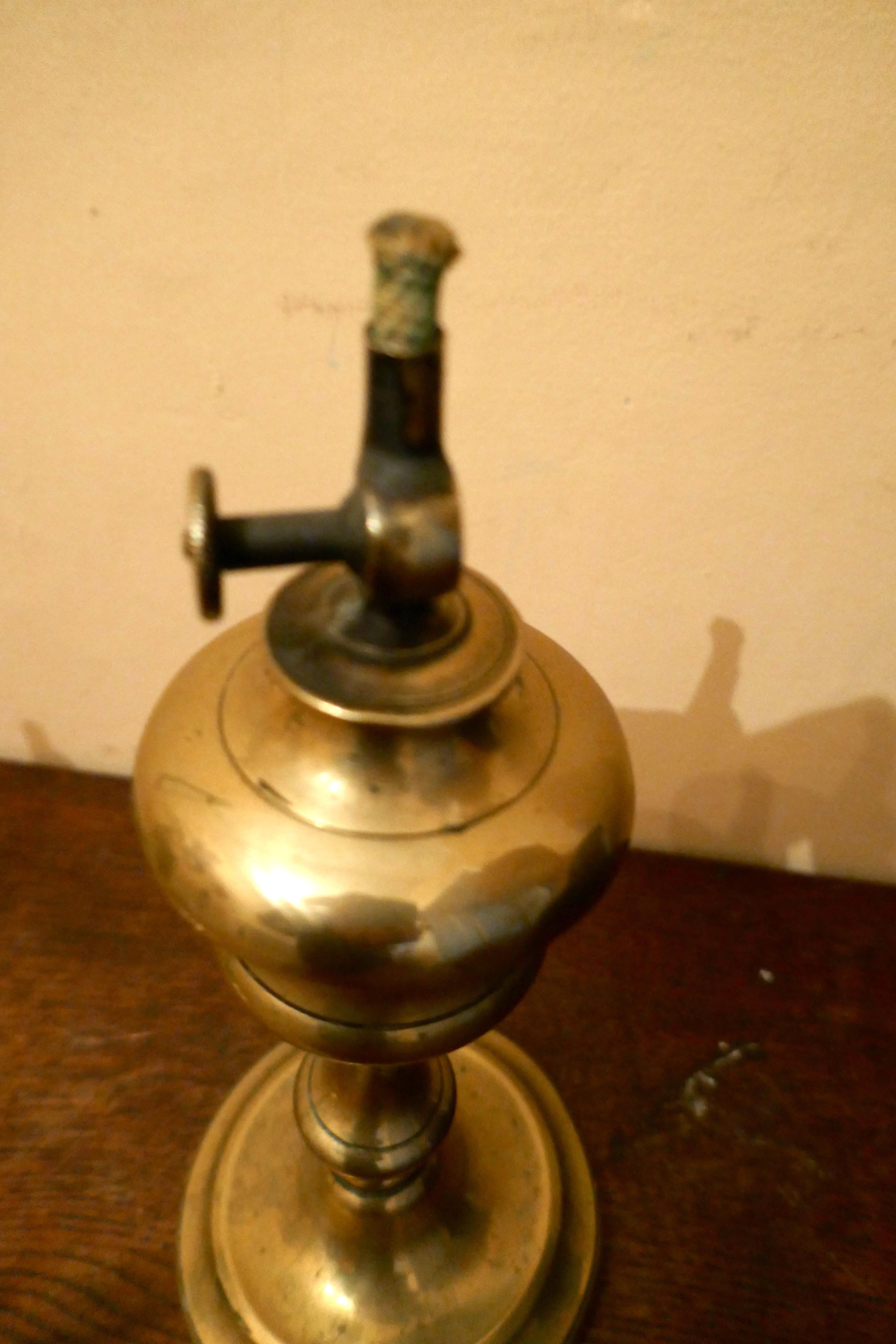 Pair of 19th Century French Brass Pigeon Lamps, and One Other 2