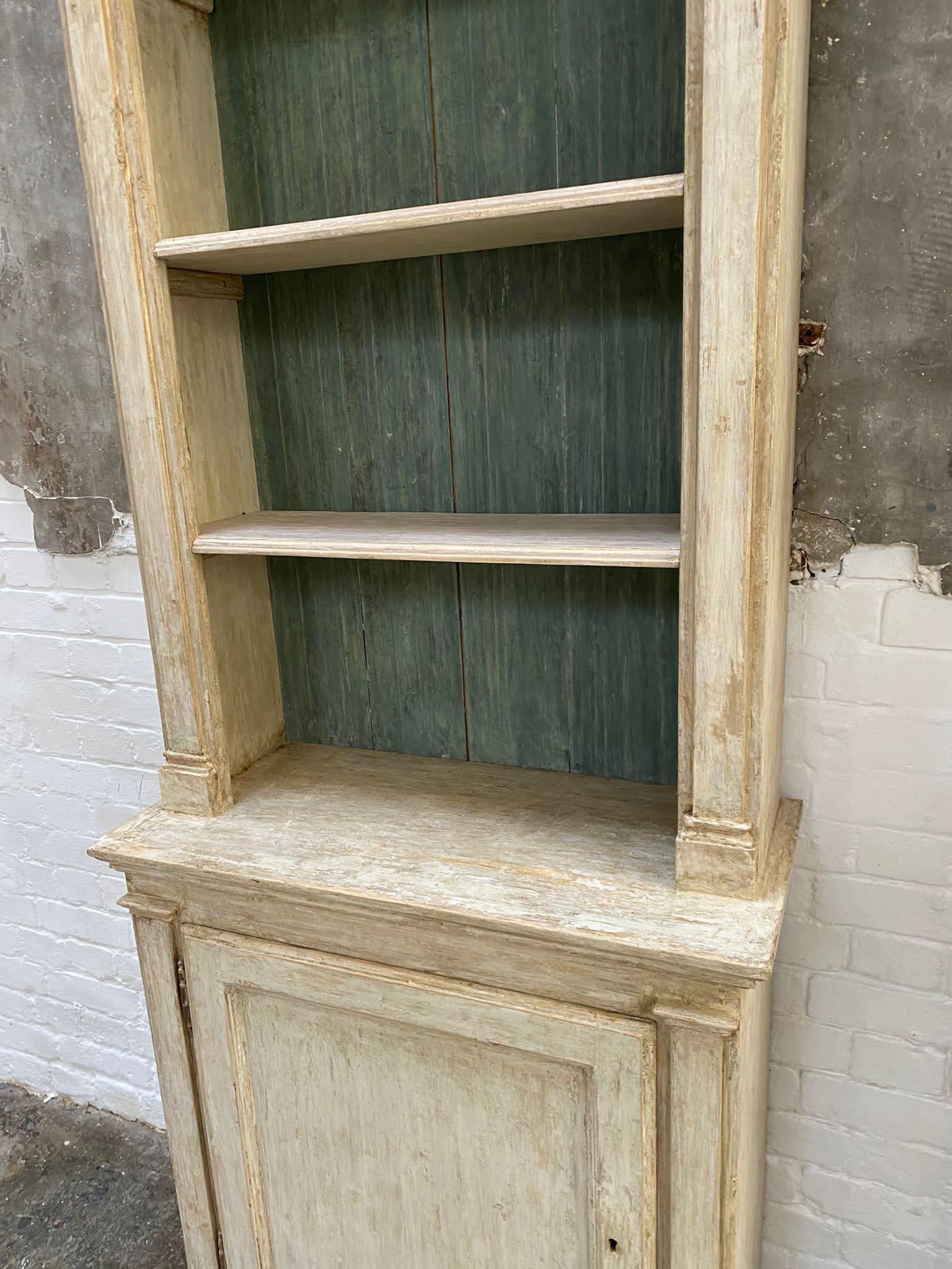 Pair of 19th Century French Directoire Bookcases in Original Paint 8