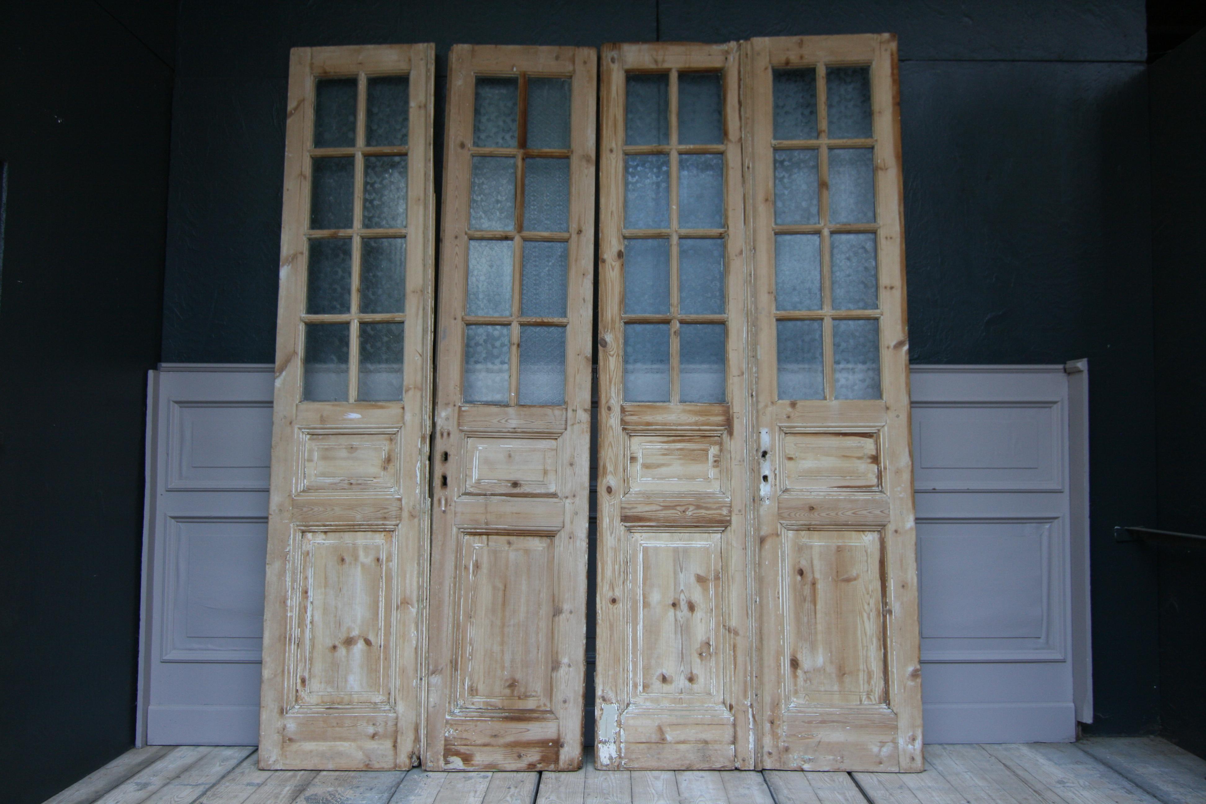 Pair of 19th Century French Double Doors Made of Pine 7