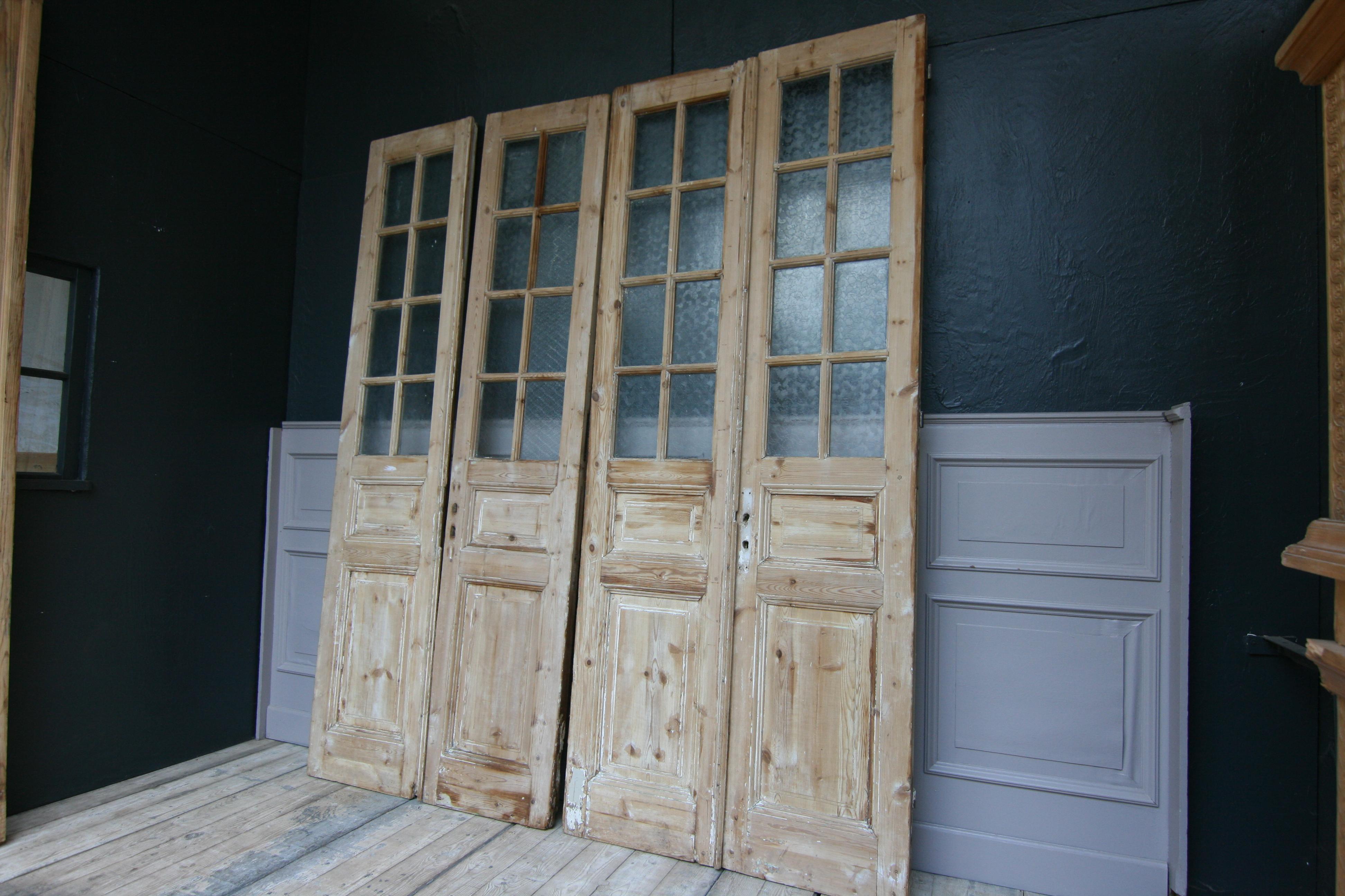 Pair of 19th Century French Double Doors Made of Pine 8