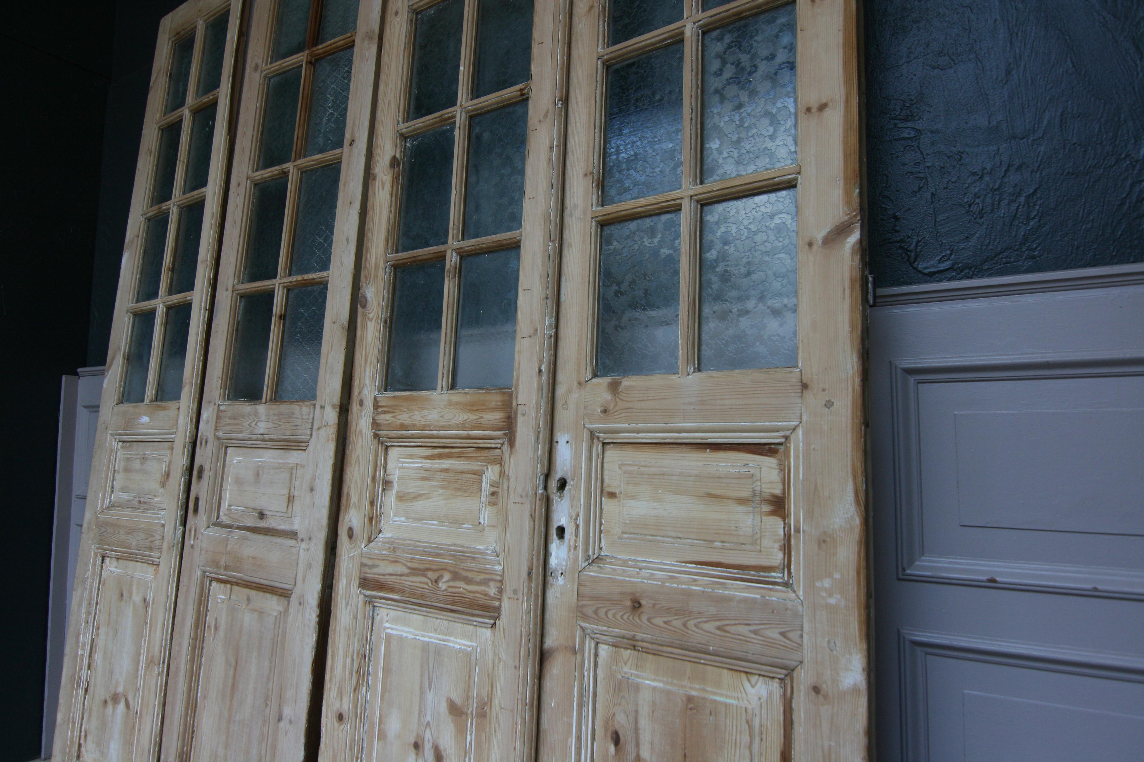 Pair of 19th Century French Double Doors Made of Pine 10