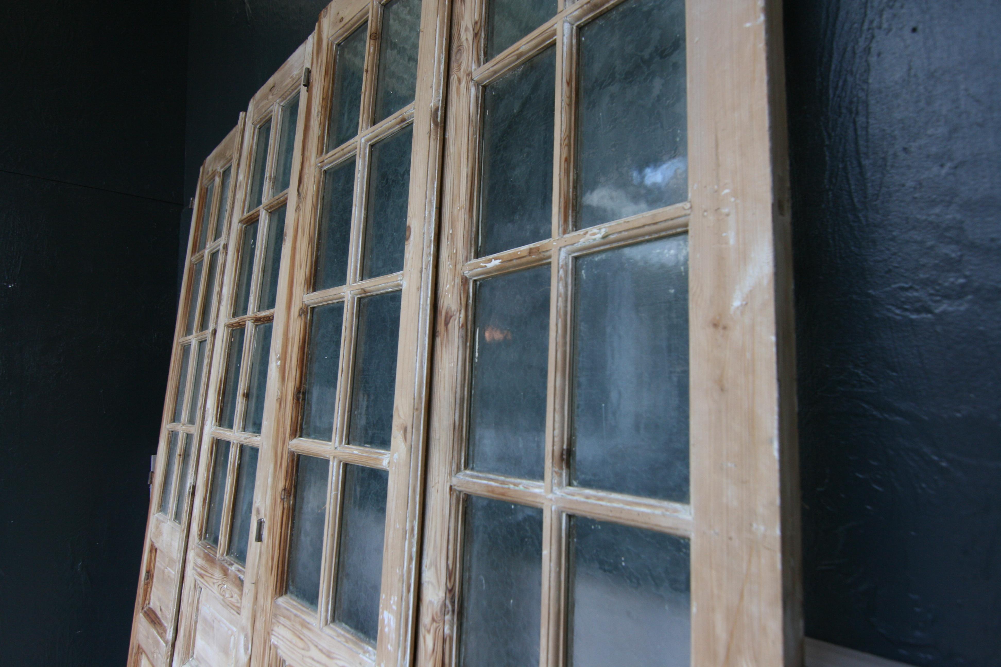 Pair of 19th Century French Double Doors Made of Pine 2