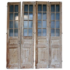 Pair of 19th Century French Double Doors Made of Pine