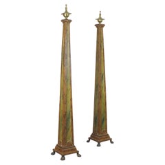 A pair of 19th-century French obelisks