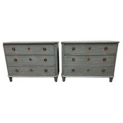 Pair of 19th Century Swedish Gustavian Style Chests of Drawers