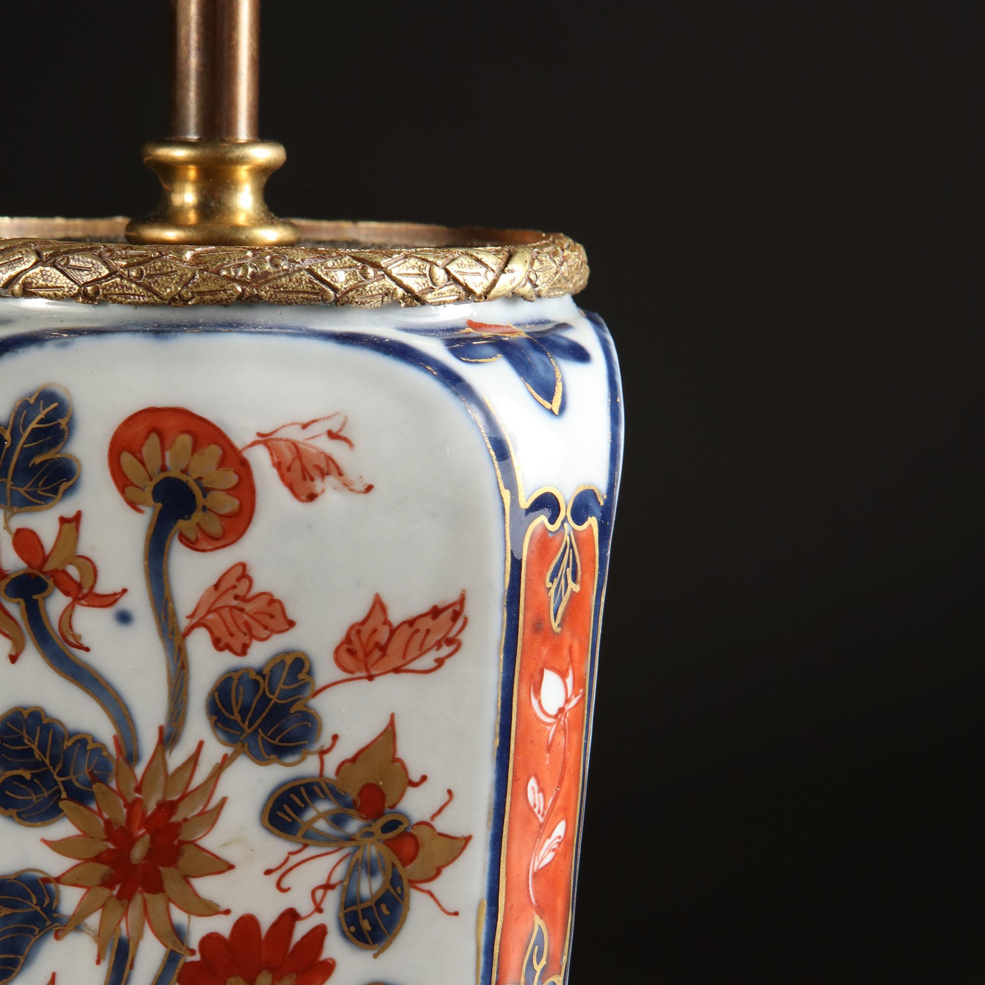 Pair of 19th Century Imari Vases as Table Lamps with Gilt Bronze Mounts In Good Condition In London, GB
