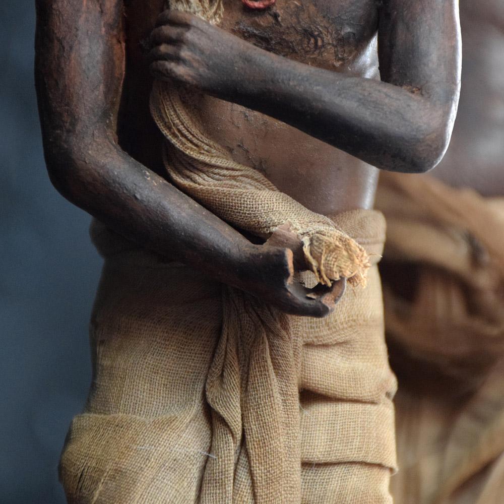 Pair of 19th Century Indian Clay Figures 1
