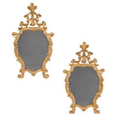 A Pair of 19th Century Italian Giltwood Mirror