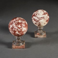 Pair of 19th Century Italian Marble Spheres