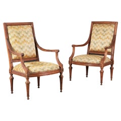 Pair of 19th Century Italian Overscale Armchairs