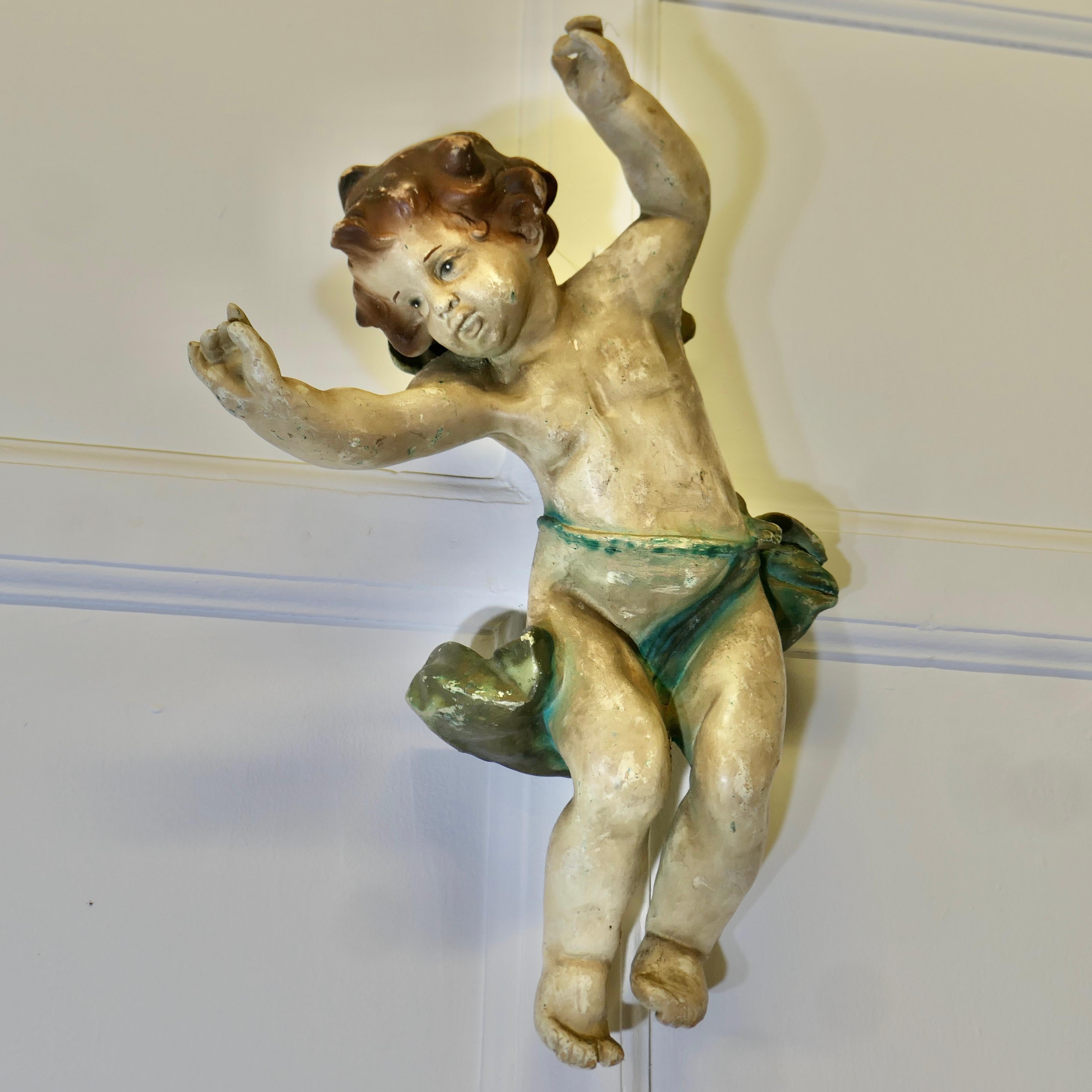 Coppia di putti italiani del XIX secolo firmati A  2 Figure barocche in vendita 4