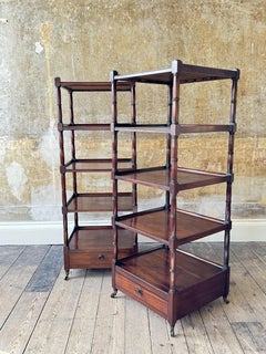 A Pair of 19th Century Mahogany Whatnots