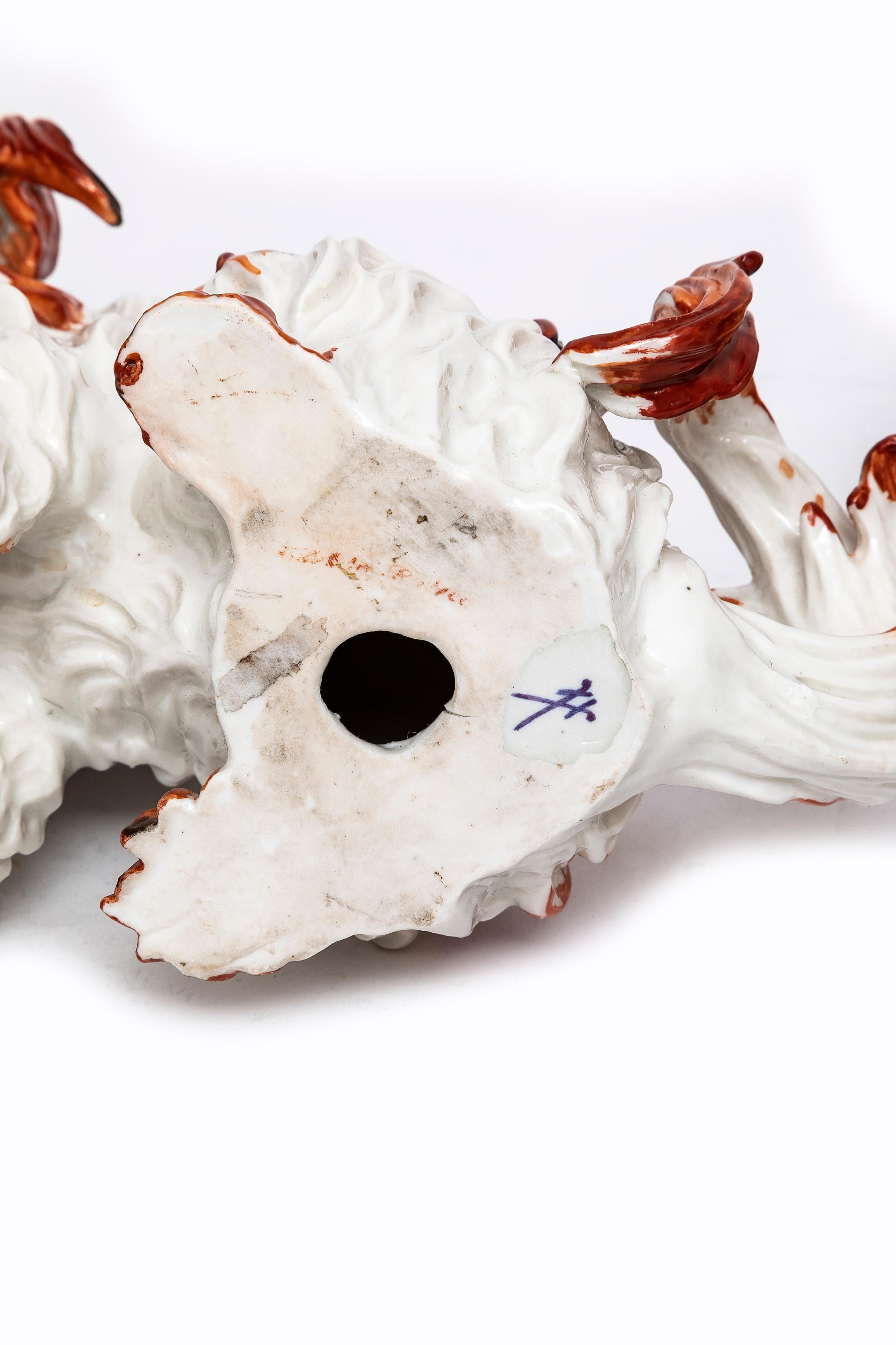 Ein Paar Meissen Porcelain Modelle von Bologneser Hunden aus dem 19. Jahrhundert, J.J. Kandler im Angebot 4