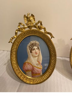 Pair of 19th Century Miniature Portraits of Napoleon and Josephine