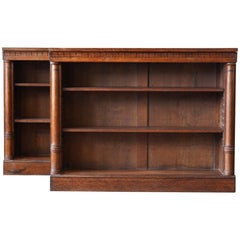 Pair of 19th Century Oak Open Bookcases