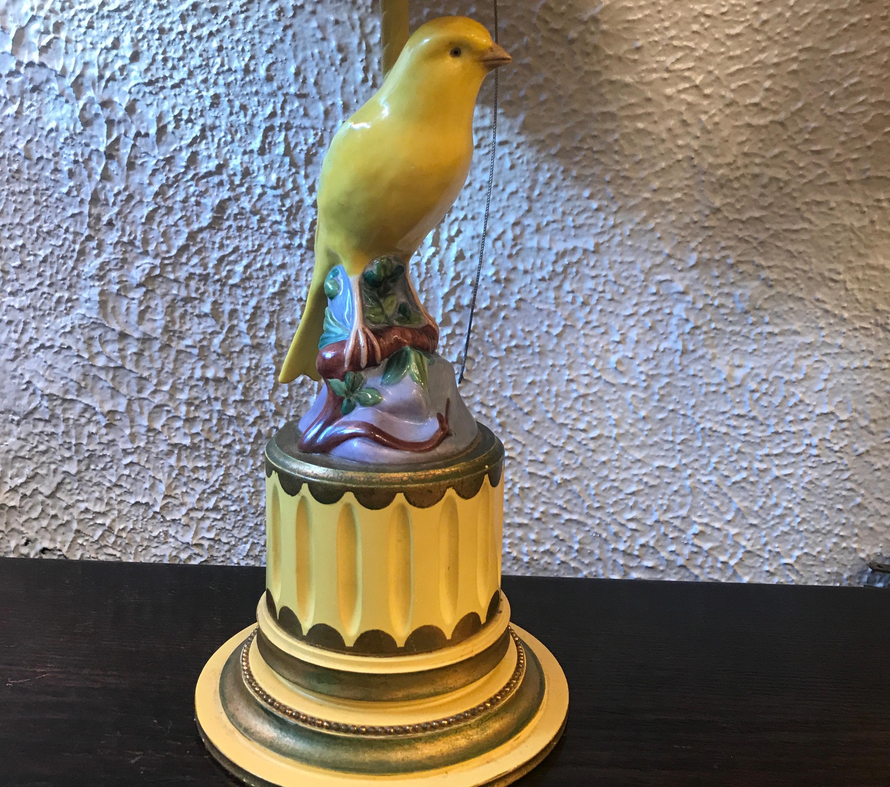German Pair of 19th Century Porcelain Birds Now as Lamps