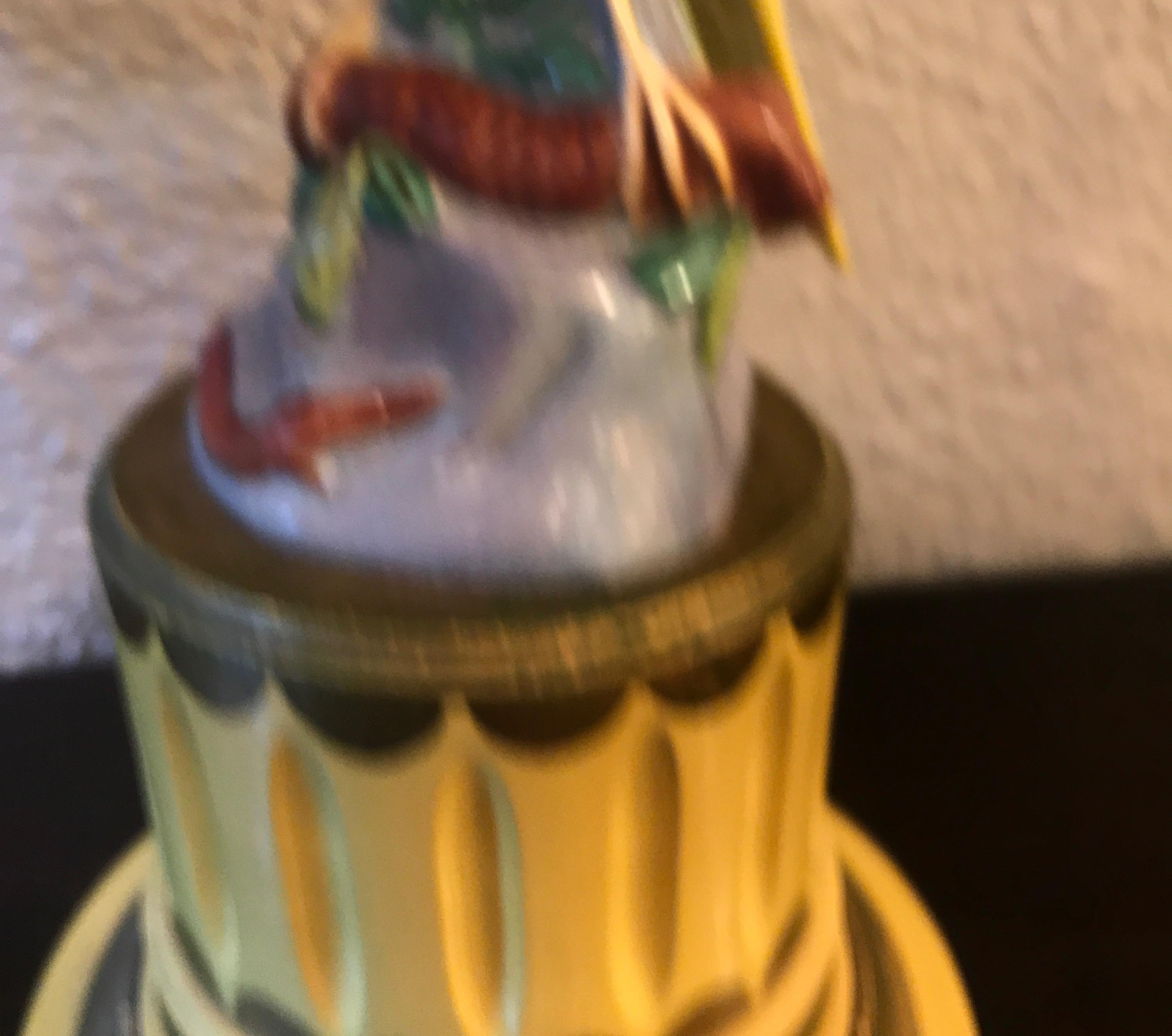 Pair of 19th Century Porcelain Birds Now as Lamps In Good Condition In Lambertville, NJ