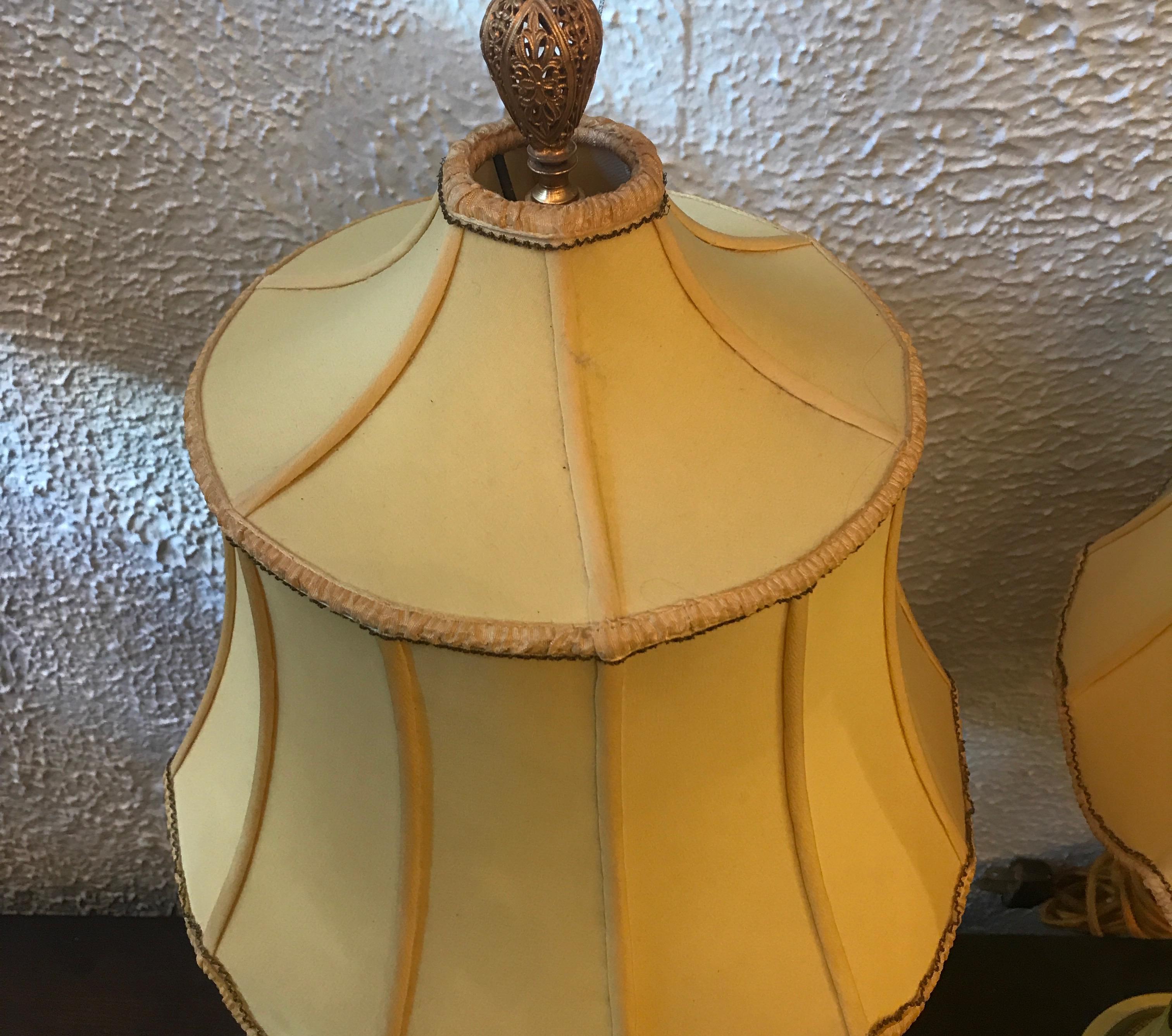 Pair of 19th Century Porcelain Birds Now as Lamps 1