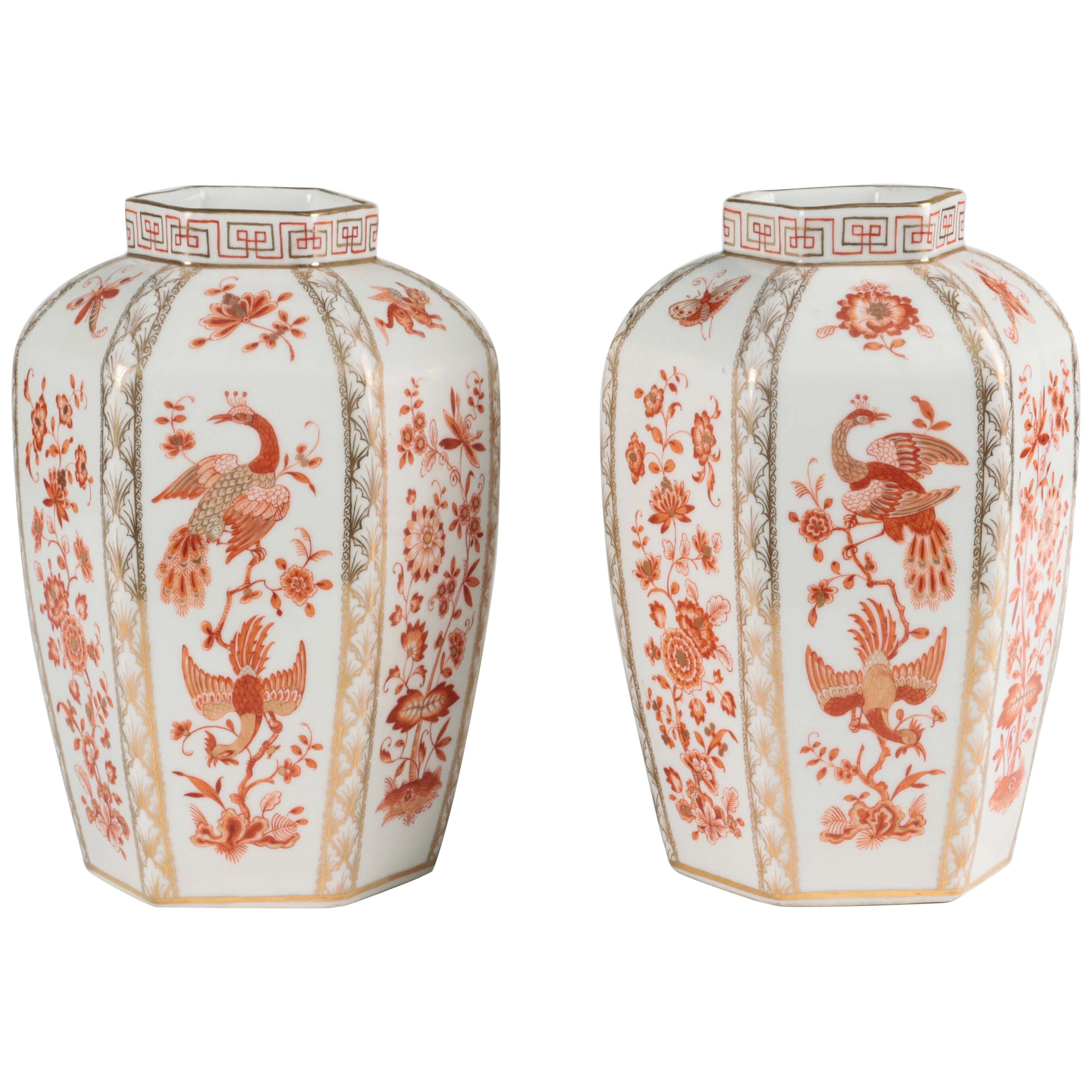 Pair of 19th Century Porcelain Vases by Helena Wolfsohn